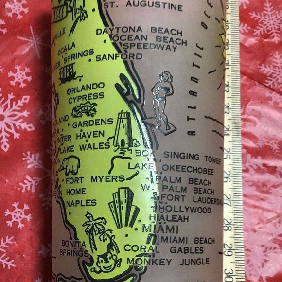Vintage frosted glass Florida state noticed there is no ￼Disney on the map - Picture 5 of 7